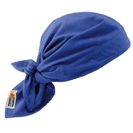 Ergodyne Flame Resistant Cooling Bandana, Blue, Cotton 6710FR