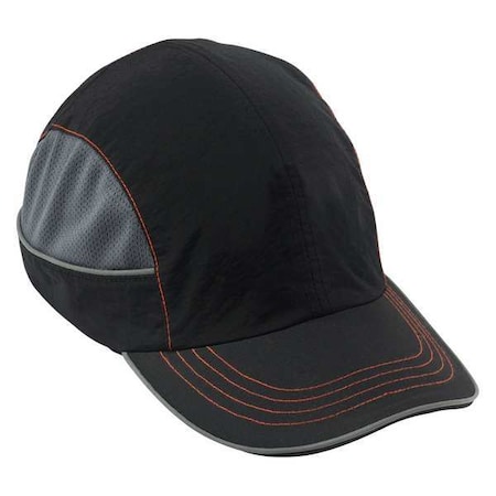 Ergodyne Bump Cap, Long Brim Baseball, ABS, Hook-and-Loop Suspension, Black, Fits Hat Size One Size Fits Most 8950