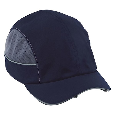 Ergodyne Bump Cap, Short Brim Baseball, ABS, Hook-and-Loop Suspension, Blue, Fits Hat Size One Size Fits Most 8960