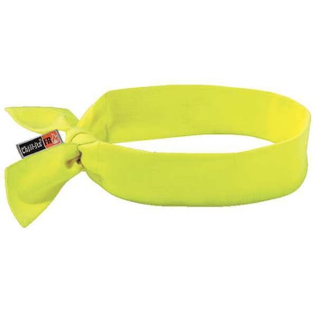CHILL-ITS BY ERGODYNE Flame Resistant Cooling Bandana, Hi-Vis Lime, Cotton 6700FR