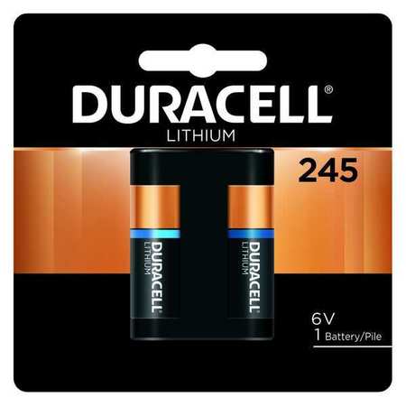 DURACELL Battery, Size 245, Lithium, 6V DL245