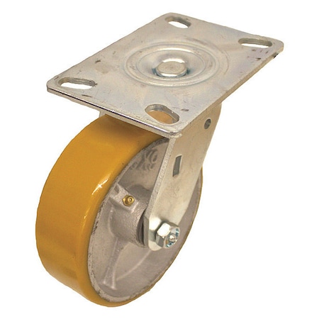 Zoro Select NSF-Listed Plate Caster, 1200 lb. Ld Rating, Ball P21S-UY060KP-16-001
