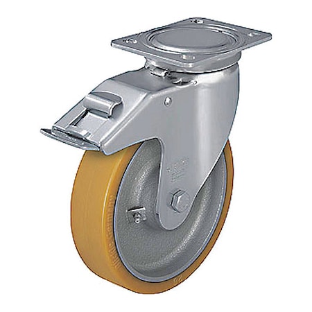 Zoro Select PlateCaster, Swivl, Polyurethane, 7 15/16"H LUH-GTH 160K-FI