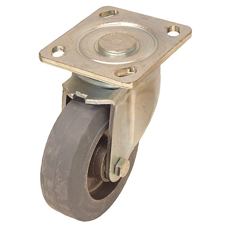Zoro Select Plate Caster, 550 lb. Ld Rating, Ball LH-ALEV 125K-14-SG