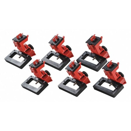 Brady Oversized Breaker Lockout, Circuit Breaker with Standard Nylon Cable Ties, 480/600V AC, 1 Poles 148685