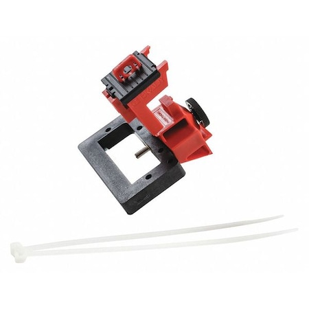 Brady Oversized Breaker Lockout, Circuit Breaker with Standard Nylon Cable Ties, 480/600V AC, 1 Poles 148692