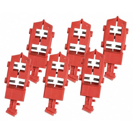 Brady Circuit Breaker Lockout Rail, Circuit Breaker with Standard Nylon Cable Ties, 120V AC, 1 Poles 148694