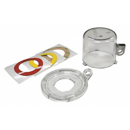 Brady Push Button Lockout, Clear, polycarbonate, 1 Max. No. of Padlocks, 7/25 in Max. Shackle Dia. 139796