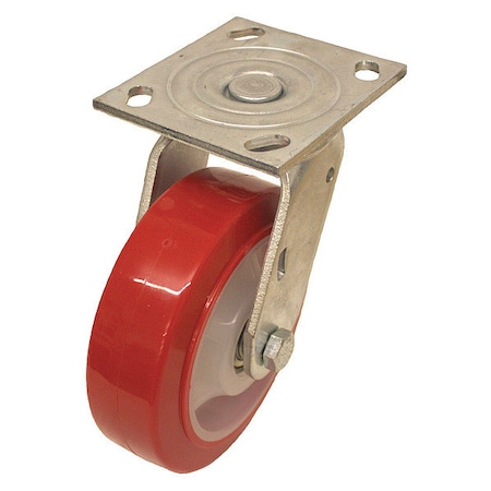 Zoro Select NSF-Listed Plate Caster, 660 lb. Ld Rating, Ball P21S-URPW050K-14