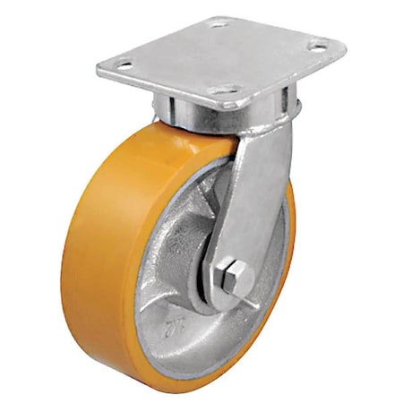Zoro Select Plate Caster, 1200 lb. Ld Rating, Ball P25S-UY060KP-14-001