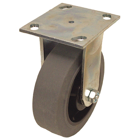 Zoro Select Plate Caster, 600 lb. Ld Rating, Roller P21R-PRP080R-14-EL