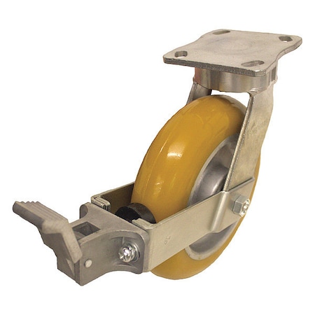 Zoro Select Plate Caster, 1500 lb. Ld Rating, Ball P25S-UCA080K-14-WK