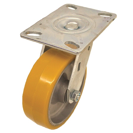 Zoro Select NSF-Listed Plate Caster, 1250 lb. Ld Rating, Roller P21S-UA080R-16