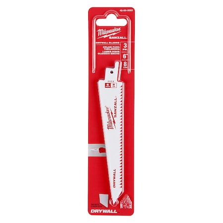 Milwaukee Tool 6 in x 8 TPI Reciprocating Saw Blade, 1 PK 48-00-5053
