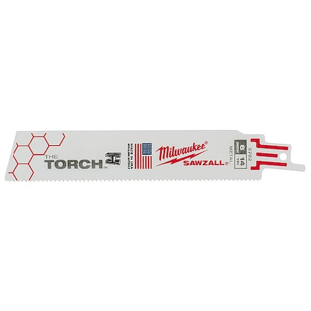 Milwaukee Tool 6" 14 TPI The Torch SAWZALL Blades (5 Pk) 48-00-5782