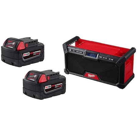 Milwaukee Tool M18  XC5.0 Battery Two Pack, M18 Radio 48-11-1852, 2952-20