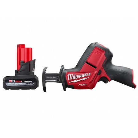 Milwaukee Tool Battery and Reciprocating Saw, 12 V 48-11-2450, 2520-20