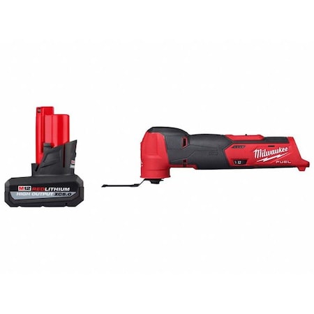 Milwaukee Tool M12 FUEL Oscillating Multi-Tool + M12 HIGH OUTPUT XC5.0 Battery Pack 48-11-2450, 2526-20