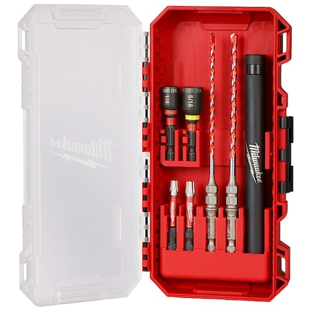 Milwaukee Tool 7 pc. SHOCKWAVE Impact Duty Carbide Hammer Drill Bit for Concrete Screw Installation Kit 48-20-9097
