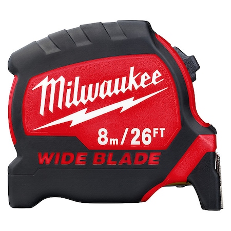 Milwaukee Tool 8m/26' Wide Blade Tape Measure 48-22-0226