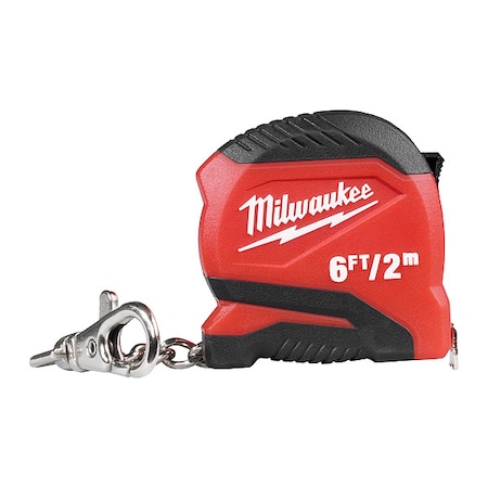 Milwaukee Tool Tape Measure, 6 ft L Blade SAE 48-22-1706