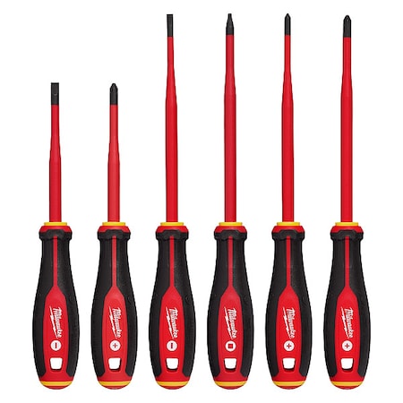 Milwaukee Tool Insulated Screwdriver Set, SAE, 6 pcs 48-22-2206