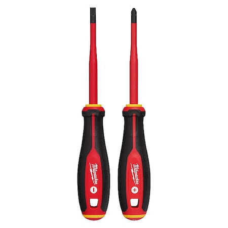 Milwaukee Tool Insulated Screwdriver Set, SAE, 2 pcs 48-22-2207