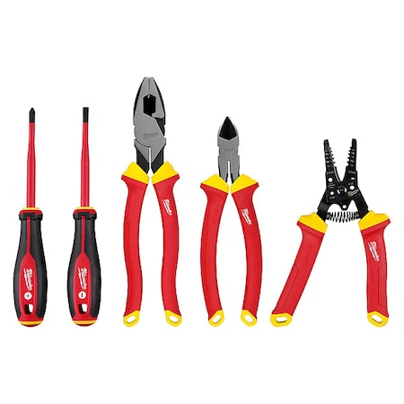 Milwaukee Tool 5 pc. 1000V Insulated Hand Tool Set 48-22-2215