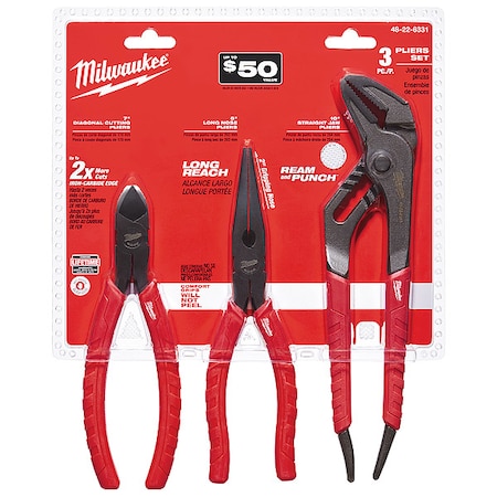 Milwaukee Tool 3-Piece Pliers Kit 48-22-6331