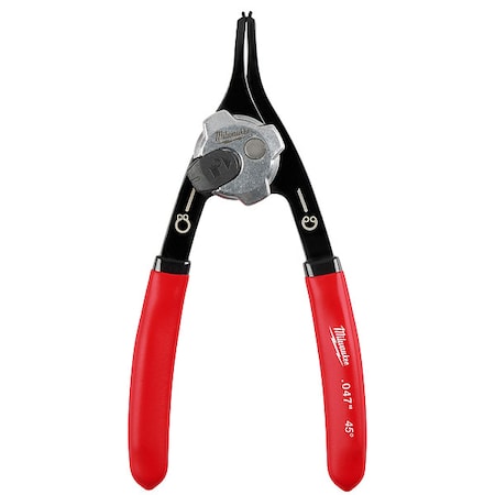 Milwaukee Tool Retaining Ring Plier, 0.047" Tip Diameter 48-22-6534