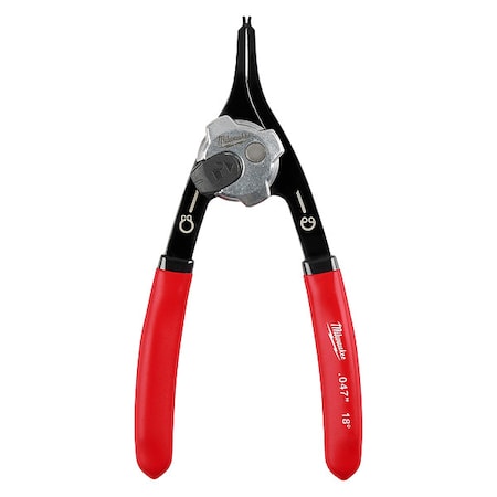 Milwaukee Tool Retaining Ring Plier, 0.047" Tip Diameter 48-22-6533