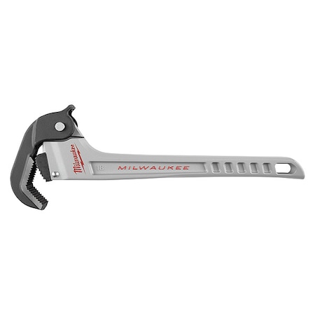 Milwaukee Tool 17 1/20 in L 2 1/2 in Cap. Aluminum Pipe Wrench 48-22-7418