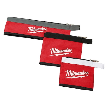 Milwaukee Tool 3 PC Multi-Size Zipper Pouches 48-22-8183