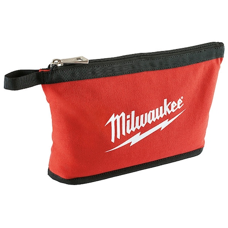 Milwaukee Tool Tool Pouch, Black, Red, Canvas, 1 Pockets 48-22-8180