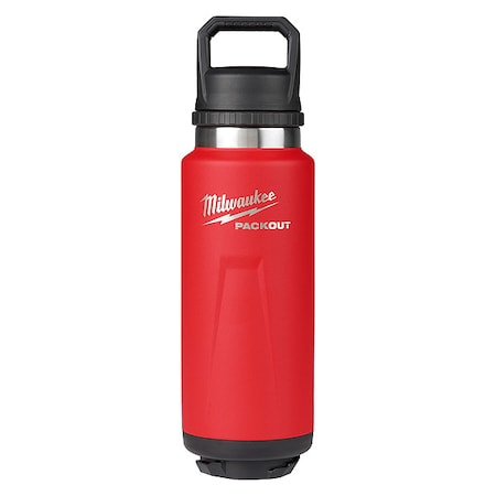 Milwaukee Tool Insulated Bottle, SS, 36 oz CAP, Black 48-22-8397R
