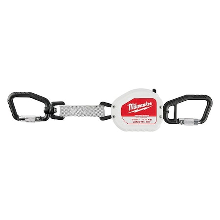 Milwaukee Tool Nylon; Stainless Steel 5Lbs 50" Retractable Tool Lanyard, 1.023" Length, 5 lb Weight Capacity 48-22-8825
