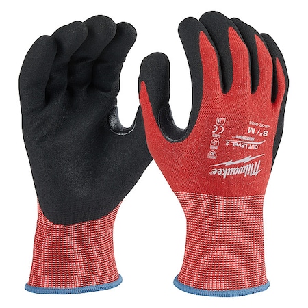 Milwaukee Tool Cut-Resistant Coated Gloves, Cut Level A2 , Dipped , Nitrile , Sandy , M 1 PR 48-22-8926