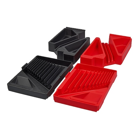 Milwaukee Tool Socket Tray, Blk, Red, Polypropylene, 12 3/8 in 48-22-9485T