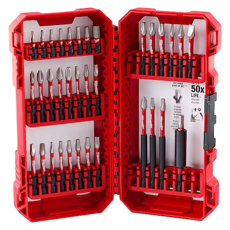 Milwaukee Tool Shockwave Impact Duty Drive Bit, 35pc Set, Includes Case 48-32-4032