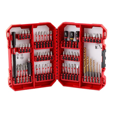 Milwaukee Tool 60 pc. Piece Drill and Drive Set, 1/4 in Hex