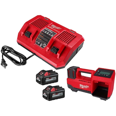 Milwaukee Tool M18 Inflator+M18 6.0 2PK Battery+Charger 48-59-1802, 48-11-1862, 2848-20