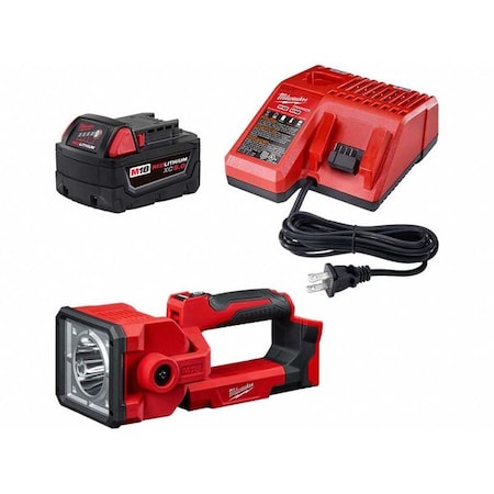 Milwaukee Tool M18 Search Light + M18 XC5.0 Starter Kit 48-59-1850, 2354-20