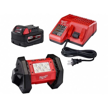 Milwaukee Tool Battery Kit and Light, 1500 lm Max. 48-59-1850, 2361-20