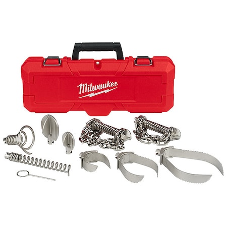 Milwaukee Tool 10 pc. Head Attachment Kit For 5/8 in. & 3/4 in. Drum Cables 48-53-2840