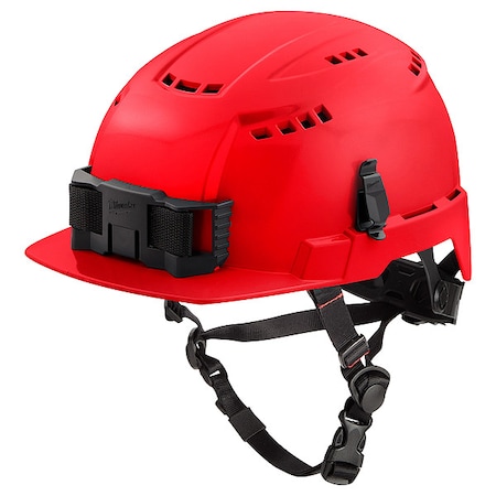 Milwaukee Tool BOLT Red Front Brim Vented Safety Helmet with IMPACT ARMOR Liner - Type 2, Class C 48-73-1372