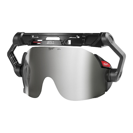 Milwaukee Tool Face Shield, Silver Visor, 5 in Height, Locking Detents Suspension 48-73-1419