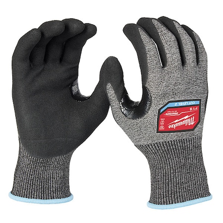 Milwaukee Tool Cut-Resistant Dipped Gloves, Cut Level A2 , Dipped , Nitrile , Rough , Small 1 PR 48-73-7120