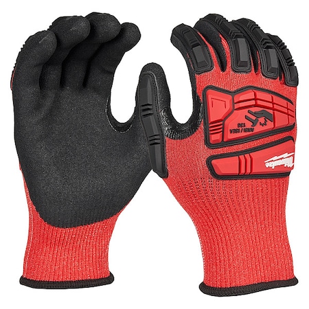 Milwaukee Tool Work Gloves, Cut Level A3 , Dipped , Nitrile , Sandy , S 1 PR 48-73-8130
