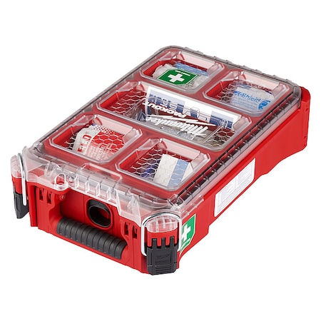 Milwaukee Tool First Aid Kit and Housing, Polypropylene 79 Components, 25 People Served 48-73-8435C
