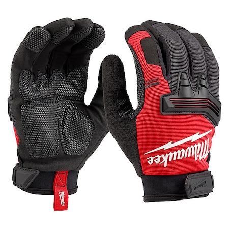 Milwaukee Tool Wrecking Work Gloves, Synthetic Leather Double Padded Palm, TPR Knuckle Protection, Smartswipe, L 48-73-8532